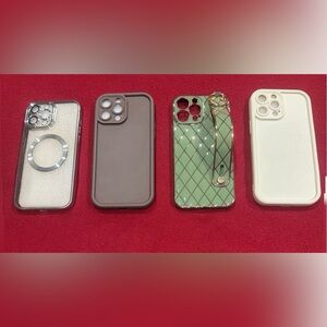Set of 4 iPhone 13 Pro Max cases.  Free screen protector with purchase.